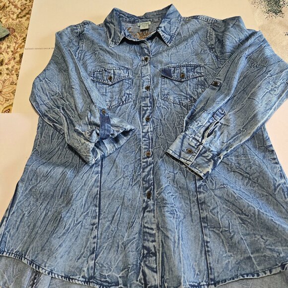 Nostalgia Denim Embroidered Top - Picture 2 of 14